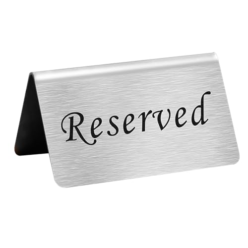 Edelstahl Tischnummernschild, Doppelseitig Reserviert/Rauchfrei, Handgefertigtes Metall-Tischkartenhalter für Restaurants, Hotels, Büros und Veranstaltungen Wedding Tischnummern(Reserved,11-20) von Hoiweqr