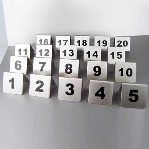 Hoiweqr 1-100 Tischnummern Zahlen Deko Tischzahlen für Geburstage Bankett Party Cafés Restaurants Engagement Tischdeko, Doppelseitige Platzkarten Tischnummernkarten(20~30,6x7.5cm/2.3x2.9in) von Hoiweqr