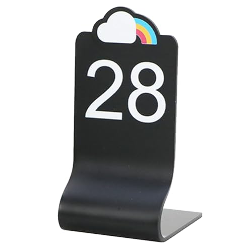 Hoiweqr Doppelseitige Acryl-Tischnummer, Acryl Hochzeitstisch Nummer, Langlebiges S-Form-Design, gewölbten Acryl Tisch Zeichen für Hochzeitstisch, Party, Jubiläum, Event-Dekoration(Noir,41-50) von Hoiweqr