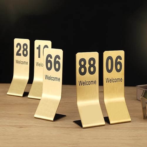 Table Numbers Edelstahl Tischnummern Hochzeit Sitzplan Tischkarten 1-10 11-20 Sitzplan Hochzeit, Tischnummernhalter für Tischnummern für Hochzeiten, Restaurants, Cafés(81~90) von Hoiweqr