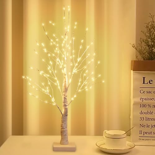 Hojalis LED Baum Lichter, Birke Lichterbaum Innen mit 144 Warmweißer LEDs Licht, LED Baum Innen, Verstellbare Äste USB/Batteriebetrieb Lichterbaum Innen, für Wohnzimmer, Büro, Esszimmer, Hochzeit (C) Hojalis LED Baum Lichter, Birke Lichterbaum Innen mit 144 Warmweißer LEDs Licht, LED Baum Innen, Verstellbare Äste USB/Batteriebetrieb Lichterbaum Innen, für Wohnzimmer, Büro, Esszimmer, Hochzeit (C) von Hojalis