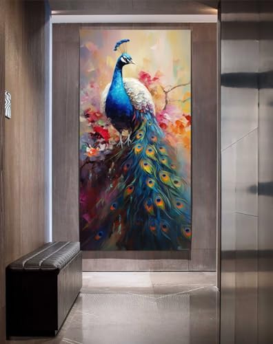 5D Diamond Painting Pfau Tier Diamond Painting Erwachsene Groß xxl 140x70 cm, DIY Malen Nach Zahlen Erwachsene Diamant Painting Bilder Cross Stickerei Craft für Home Wanddekoration Geschenke,b228 5D Diamond Painting Pfau Tier Diamond Painting Erwachsene Groß xxl 140x70 cm, DIY Malen Nach Zahlen Erwachsene Diamant Painting Bilder Cross Stickerei Craft für Home Wanddekoration Geschenke,b228 von Hojoomo