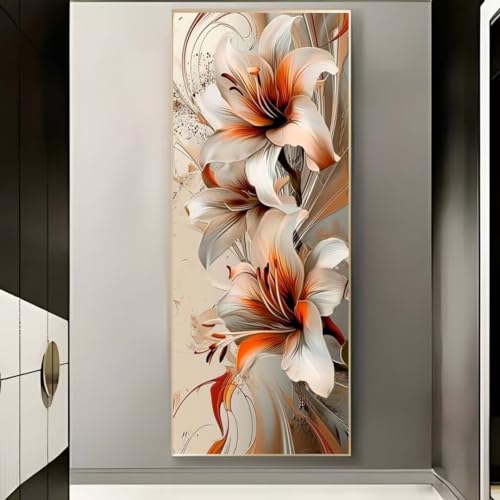 Diamond Painting Blume Weinlese, Diamond Painting Groß xxl 100 X 35 cm, DIY Diamant Painting Bilder, 5D Diamond Painting Erwachsene, Daiments Painting Diamond Art Crafts, Haus Wand Dekoration -434FC von Hojoomo