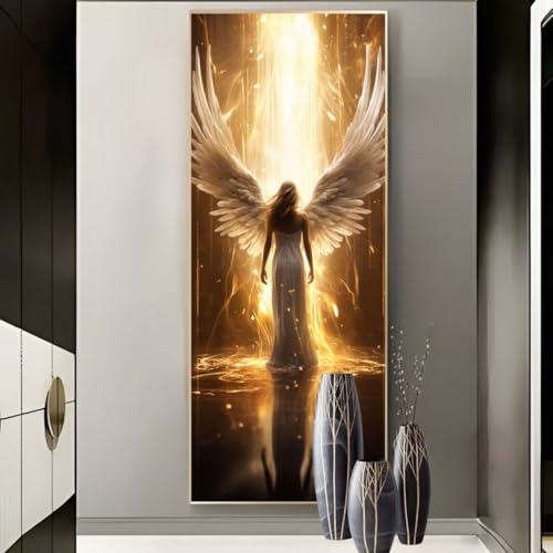 Hojoomo Diamond Painting Fantasie Engel, DIY Diamant Painting Groß xxl 120 X 50 cm, Vollrunde Bohrer, Wasserdicht, HD Leinwand, Home Decor, Erwachsene von Hojoomo