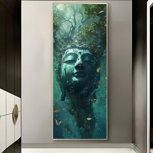 Diamond Painting Mysterium Buddha, Diamond Painting Groß xxl 160 X 55cm, DIY Diamant Painting Bilder, 5D Diamond Painting Erwachsene, Daiments Painting Diamond Art Crafts, Haus Wand Dekoration -633FC von Hojoomo