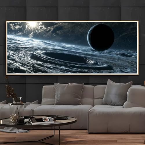 Diamond Painting Schwarzes Loch Universum Diamond Painting Erwachsene 5D Diamant Painting Bilder Kinder, DIY Diamond Painting Set Strass Stickerei Malerei für Home Wand Dekor Gifts (180x60cm) -195BD von Hojoomo