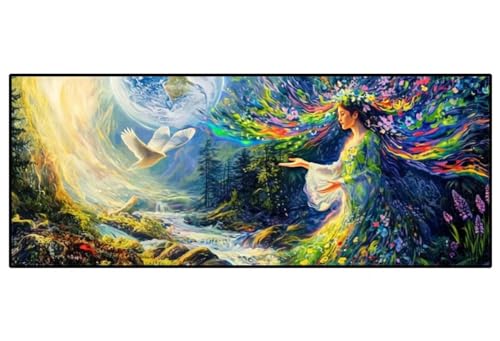Diamond Painting Wald Göttin Diamond Painting Erwachsene 5D Diamant Painting Bilder Erwachsene Kinder, DIY Diamond Painting Set Strass Stickerei Malerei für Home Wand Dekor Geschenke (130x45cm) -79BD von Hojoomo