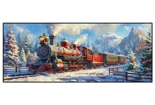 Diamond Painting Zug Weihnachten, Diamond Painting Groß xxl 95 X 45 cm, DIY Diamant Painting Bilder, 5D Diamond Painting Erwachsene, Daiments Painting Diamond Art Crafts, Haus Wand Dekoration -114FC Diamond Painting Zug Weihnachten, Diamond Painting Groß xxl 95 X 45 cm, DIY Diamant Painting Bilder, 5D Diamond Painting Erwachsene, Daiments Painting Diamond Art Crafts, Haus Wand Dekoration -114FC von Hojoomo