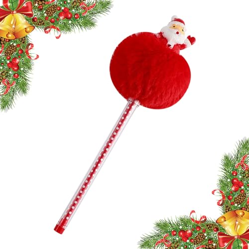 19 cm Weihnachtstintenroller – Cartoon-Kugelschreiber aus Plüsch mit Bommel | Weihnachtsstifte mit Rentier, Weihnachtsbaum, Schneemann-Form, Geschenk für Kollegen 19 cm Weihnachtstintenroller – Cartoon-Kugelschreiber aus Plüsch mit Bommel | Weihnachtsstifte mit Rentier, Weihnachtsbaum, Schneemann-Form, Geschenk für Kollegen von Holdes
