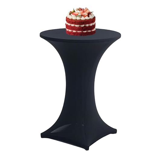 3 Stück weiße Stehtischhusse, Cocktail-Tischdecke, Stehtischdecke, 60/70/80 x 110 cm, weiß, quadratische Ecken, ausziehbar, aus Spandex, für Cocktail, Hochzeit, Bankett 3 Stück weiße Stehtischhusse, Cocktail-Tischdecke, Stehtischdecke, 60/70/80 x 110 cm, weiß, quadratische Ecken, ausziehbar, aus Spandex, für Cocktail, Hochzeit, Bankett von Holdes