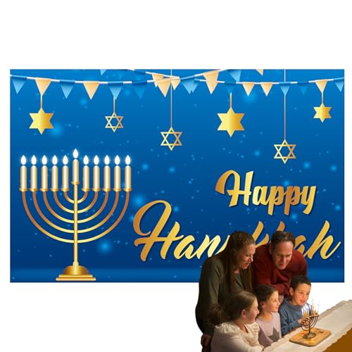 Chanukka Fotohintergrund | Blaue Chanukka-Feierhintergründe – Feiertagsdekoration, Festivalhaus-Dekoration für Chanukkah-Party, Indoor Holdes Chanukka Fotohintergrund | Blaue Chanukka-Feierhintergründe – Feiertagsdekoration, Festivalhaus-Dekoration für Chanukkah-Party, Indoor Holdes von Holdes