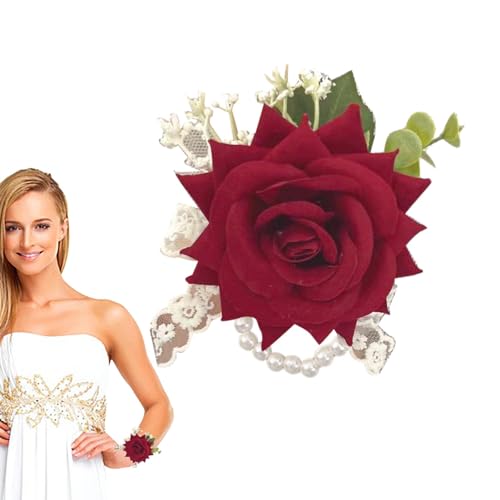 Holdes Ansteckblume für das Handgelenk, verstellbar, Mehrzweck-Anstecknadel, tragbar, Blumen-Boutonniere, elegante Ansteckblume für Brautpartys Holdes Ansteckblume für das Handgelenk, verstellbar, Mehrzweck-Anstecknadel, tragbar, Blumen-Boutonniere, elegante Ansteckblume für Brautpartys von Holdes