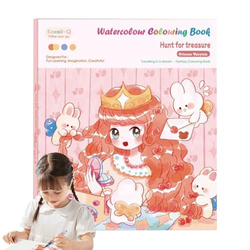 Holdes Aquarellbuch für Kinder, Malset für Kindergarten – tragbares Aquarell-Set mit Cartoons für Reisen, Schule, Zuhause und Kindergarten, ab 3 Jahren Holdes Aquarellbuch für Kinder, Malset für Kindergarten – tragbares Aquarell-Set mit Cartoons für Reisen, Schule, Zuhause und Kindergarten, ab 3 Jahren von Holdes