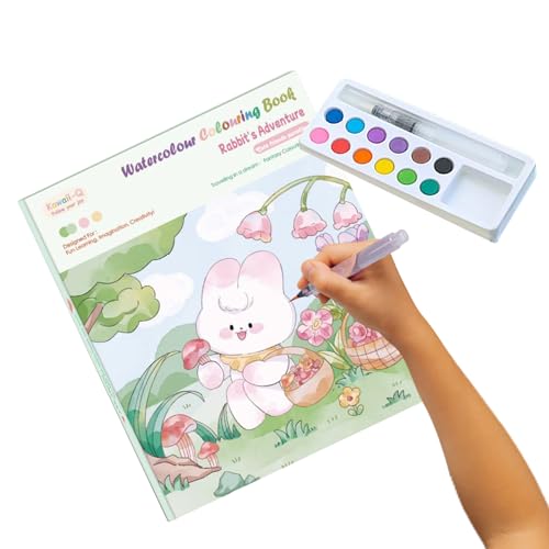 Holdes Aquarellbuch für Künstlerbedarf, interaktives Buch-Set für Wassermalerei, mit Cartoon-Zeichnungen, für Bastelarbeiten, Werkzeug Holdes Aquarellbuch für Künstlerbedarf, interaktives Buch-Set für Wassermalerei, mit Cartoon-Zeichnungen, für Bastelarbeiten, Werkzeug von Holdes