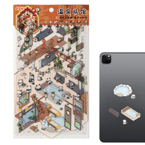Holdes Aufkleber für Miniatur-Szenen, Miniatur-Hausaufkleber, Landschaftsgestaltung, Effekt, Panda-Hausaufkleber im chinesischen Cartoon-Stil, für Erwachsene Holdes Aufkleber für Miniatur-Szenen, Miniatur-Hausaufkleber, Landschaftsgestaltung, Effekt, Panda-Hausaufkleber im chinesischen Cartoon-Stil, für Erwachsene von Holdes