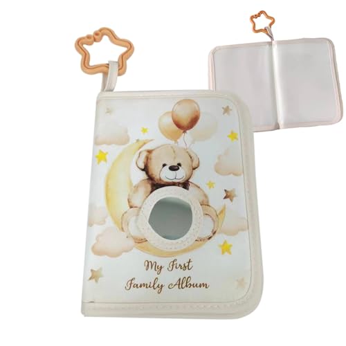 Holdes Baby-Bilderbuch | Niedliches weiches Bären-Design Fotobuch - Multifunktionales tragbares Bilderalbum Buch mit Haken für Zuhause Krippe Kinderwagen Holdes Baby-Bilderbuch | Niedliches weiches Bären-Design Fotobuch - Multifunktionales tragbares Bilderalbum Buch mit Haken für Zuhause Krippe Kinderwagen von Holdes