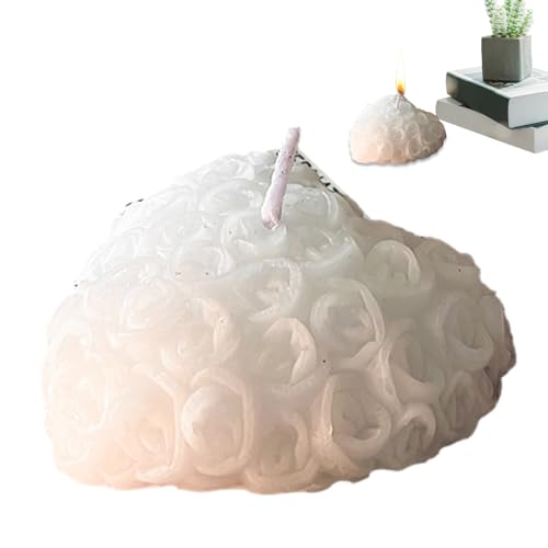Holdes Blumenkerzen, Herzkerze | Kerze in Form einer Rosenskulptur zum Valentinstag – Kerze in Herzform und Rosen zum Valentinstag, Blumendekorationsgeschenk Holdes Blumenkerzen, Herzkerze | Kerze in Form einer Rosenskulptur zum Valentinstag – Kerze in Herzform und Rosen zum Valentinstag, Blumendekorationsgeschenk von Holdes