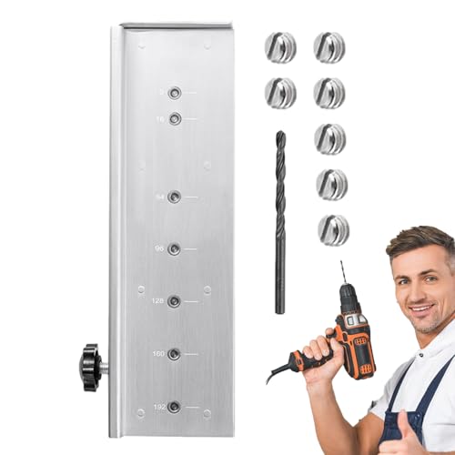 Holdes Bohrführung für Handbohrmaschine | 6 Löcher gerade Bohrführung - Holzbearbeitungsbohrer-Locator, Locator, Tischlerwerkzeuge für schnelle und genaue Installation von Holdes