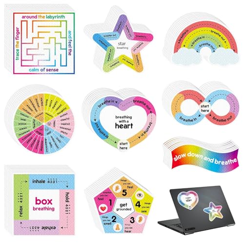 Holdes Calm Strips, Motivationsaufkleber, taktil, rau, wasserdicht, ästhetisch, Regenbogen-Stressaufkleber, Stimmungsunterstützung für Entspannung, Ruhe Holdes Calm Strips, Motivationsaufkleber, taktil, rau, wasserdicht, ästhetisch, Regenbogen-Stressaufkleber, Stimmungsunterstützung für Entspannung, Ruhe von Holdes