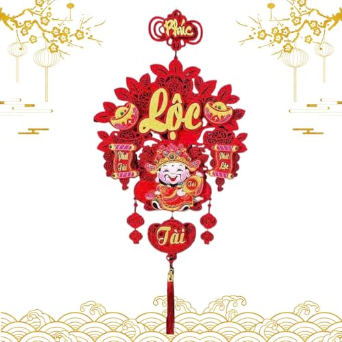 Holdes Chinesische Neujahrsdekoration, Dekoration für Frühlingspartys, Vietnamesisch 2025, Frühling, Couplet Fu chinesisches Zeichen für Paare | Anhänger für Frühlingsfest, Rot Holdes Chinesische Neujahrsdekoration, Dekoration für Frühlingspartys, Vietnamesisch 2025, Frühling, Couplet Fu chinesisches Zeichen für Paare | Anhänger für Frühlingsfest, Rot von Holdes