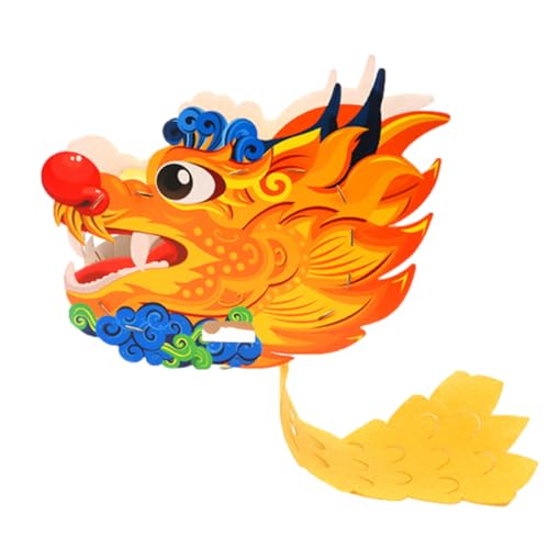 Holdes Chinesisches Neujahrsdrachen, Papierdrache für das chinesische Neujahr, Bastelpapier, Handwerk, Dekoration des Frühlingsfests, Drachenkopf, Tierkreismaskottchen von Holdes
