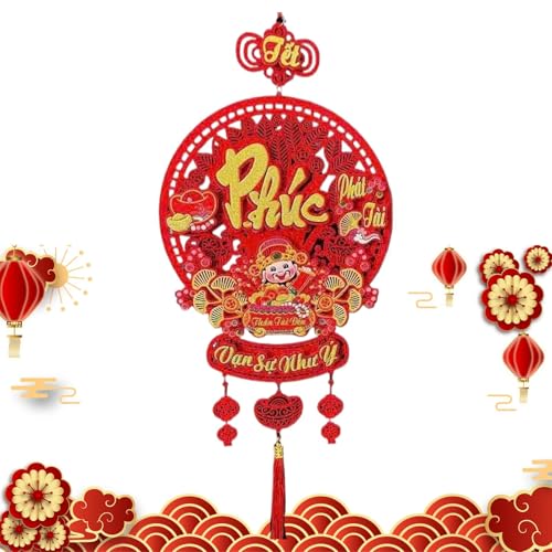 Holdes Chinesisches Neujahrspaar, Dekoration für das neue Jahr – Vietnamesisch 2025 Frühling, Couplet Fu chinesischer Charakter Paare | Anhänger für Frühlingsfest, Rot, Dekoration Holdes Chinesisches Neujahrspaar, Dekoration für das neue Jahr – Vietnamesisch 2025 Frühling, Couplet Fu chinesischer Charakter Paare | Anhänger für Frühlingsfest, Rot, Dekoration von Holdes