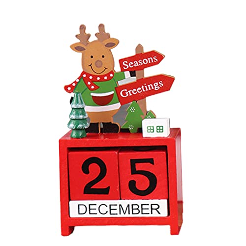 Holdes Countdown-Kalender zu Weihnachten – Dekoration von Tischkalender aus Holz, Dekoration für den Schreibtisch, tragbar, für Zuhause Holdes Countdown-Kalender zu Weihnachten – Dekoration von Tischkalender aus Holz, Dekoration für den Schreibtisch, tragbar, für Zuhause von Holdes