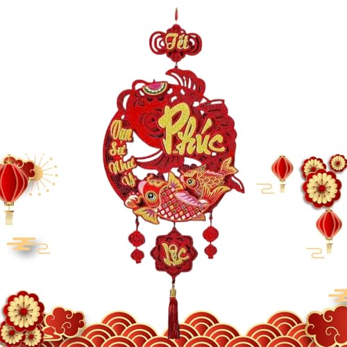 Holdes Dekoration für das chinesische Neujahr, Dekoration für das neue Jahr – 2025 Fu Charakter Frühling, vietnamesisches chinesisches Paar, Anhänger für Frühlingsfest, Rot, Dekoration Holdes Dekoration für das chinesische Neujahr, Dekoration für das neue Jahr – 2025 Fu Charakter Frühling, vietnamesisches chinesisches Paar, Anhänger für Frühlingsfest, Rot, Dekoration von Holdes
