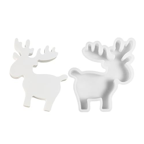 Holdes Elchharzformen aus Silikon, Elch-Silikonform | Elchform-Handwerk für Weihnachtsdekoration | Handgemachte Harzseifenform, Kerzenform, Weihnachtsdekoration, von Holdes