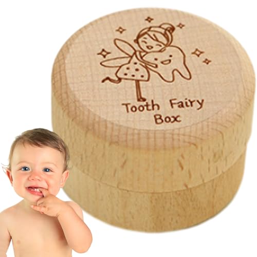 Holdes Erinnerungsbox für Zähne, Feenbox für Zähne, niedlich, verlorene Zähne aus Holz | Zahnbehälter für Geburtstag, Babyparty, Feengeschenke, Souvenir Holdes Erinnerungsbox für Zähne, Feenbox für Zähne, niedlich, verlorene Zähne aus Holz | Zahnbehälter für Geburtstag, Babyparty, Feengeschenke, Souvenir von Holdes