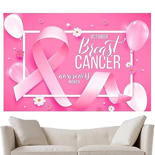 Holdes Flagge des rosa Schleifens – Rosa Band, Banner aus Polyester, fein bedruckt, Fotohintergrund, rosa Flagge, kein Verblassen, dekorativ für Baumwand, Fenster, Veranda Holdes Flagge des rosa Schleifens – Rosa Band, Banner aus Polyester, fein bedruckt, Fotohintergrund, rosa Flagge, kein Verblassen, dekorativ für Baumwand, Fenster, Veranda von Holdes