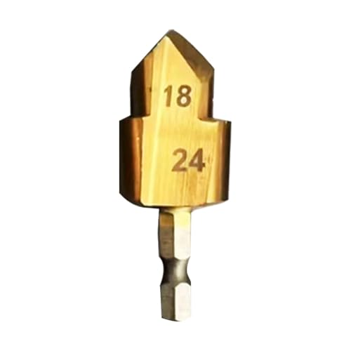 Holdes Fräsbohrer, Fräsbohrer für Metall, Kegelbohrer zum Fräsen, Schnellwechsel-Bit mit Sechskantschaft, effizientes Reibahlen-Werkzeug für PPR-Wasserleitungen Holdes Fräsbohrer, Fräsbohrer für Metall, Kegelbohrer zum Fräsen, Schnellwechsel-Bit mit Sechskantschaft, effizientes Reibahlen-Werkzeug für PPR-Wasserleitungen von Holdes