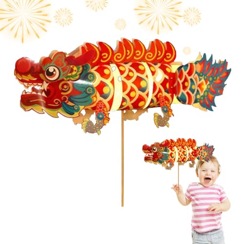 Holdes Frühlingsfest-Drachenlampe, chinesischer Papierdrache - Traditioneller chinesischer Drachenpapierstil | Ornamente zum Jahr des Drachen, Tanzender Drache mit klarem Aufdruck für Balkon von Holdes