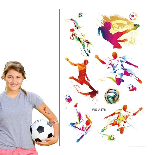 Holdes Fußball-Wasserflaschenaufkleber, Sport-Aufkleber für Fußball-Abziehbilder, Fußballteam-Aufkleber, 10 Stück, Aufkleber für von Holdes