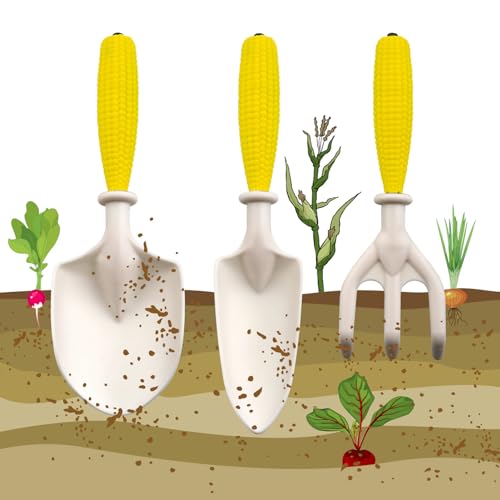 Holdes Gartenwerkzeug-Set für Gartenrechen, Schaufel, Werkzeugset – Gartenwerkzeuge mit Handschaufel, Gartenwerkzeuge zum Graben, Bodenpflanzen, 3-teilig Holdes Gartenwerkzeug-Set für Gartenrechen, Schaufel, Werkzeugset – Gartenwerkzeuge mit Handschaufel, Gartenwerkzeuge zum Graben, Bodenpflanzen, 3-teilig von Holdes