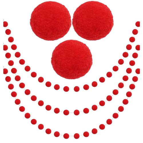 Holdes Girlande aus Filzkugeln, Dekoration für Pompons – Ornament mit Bommelperlen, 6,6 m lang | Filzkugel zum Aufhängen, niedlich, Weihnachtsdekoration aus Girlande Holdes Girlande aus Filzkugeln, Dekoration für Pompons – Ornament mit Bommelperlen, 6,6 m lang | Filzkugel zum Aufhängen, niedlich, Weihnachtsdekoration aus Girlande von Holdes