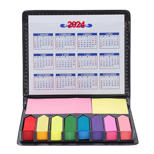 Holdes Haftnotizbuch, Haftnotizen, Set mit bunten Buchflaggen, Verpackungsbox aus Kunstleder, Haftnotizen, Flaggenbuch, Haftnotizen von Holdes