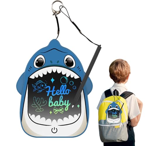 Holdes Hai-Zeichenbrett, Hai-Kritzelbrett, LCD-Kritzelbrett – Lern-Tablett für Zeichentablett, Kritzelbrett, für Kleinkinder im Alter Holdes Hai-Zeichenbrett, Hai-Kritzelbrett, LCD-Kritzelbrett – Lern-Tablett für Zeichentablett, Kritzelbrett, für Kleinkinder im Alter von Holdes