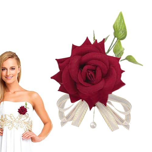 Holdes Hochzeit Handgelenk Verstellbare Corsage Boutonniere für Hochzeiten Tragbare Floral Boutonniere Elegante Corsage für Brautpartys von Holdes