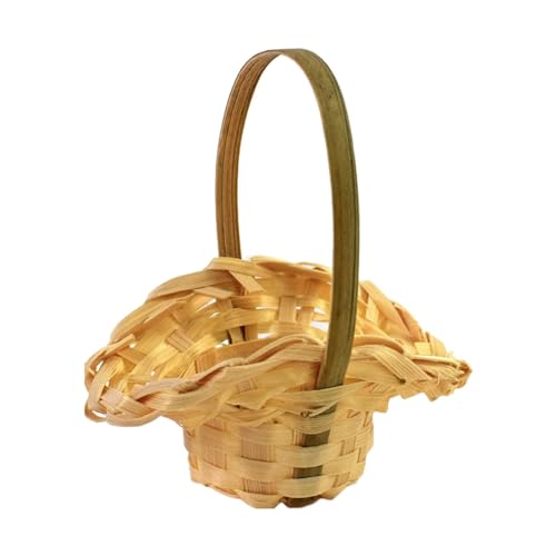 Holdes Hochzeitskorb für Blumenmädchen, rustikaler Blumenkorb, leicht, handgewebt, multifunktional, tragbar, für den Schreibtisch, für Wohnzimmer, Dekoration, Outdoor Holdes Hochzeitskorb für Blumenmädchen, rustikaler Blumenkorb, leicht, handgewebt, multifunktional, tragbar, für den Schreibtisch, für Wohnzimmer, Dekoration, Outdoor von Holdes