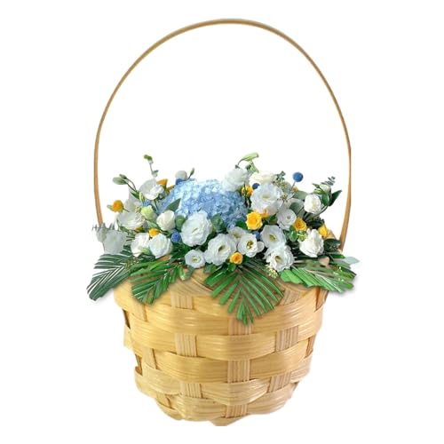 Holdes Hochzeitskorb für Brautjungfern, Blumenkorb für Brautjungfern | leichter handgewebter rustikaler Blumenkorb, multifunktional, tragbar, verschiedene Artikel Holdes Hochzeitskorb für Brautjungfern, Blumenkorb für Brautjungfern | leichter handgewebter rustikaler Blumenkorb, multifunktional, tragbar, verschiedene Artikel von Holdes