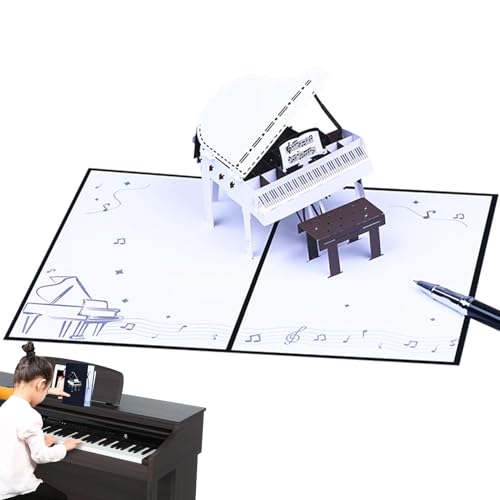 Holdes Kreative 3D Karte, Pop Up Grußkarten, Piano Pop Up Card Papier 3D Grußkarte, lustige handgefertigte Geburtstagskarte, Klappkarte zum Geburtstag u Holdes Kreative 3D Karte, Pop Up Grußkarten, Piano Pop Up Card Papier 3D Grußkarte, lustige handgefertigte Geburtstagskarte, Klappkarte zum Geburtstag u von Holdes