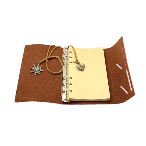 Holdes Leder-Tagebuch – A6-Binder-Tagebuch, A6, Vintage-Finish, Notizblock, Tagebuch, nachfüllbar, Zeichentasche, Tagesplaner für Frauen Holdes Leder-Tagebuch – A6-Binder-Tagebuch, A6, Vintage-Finish, Notizblock, Tagebuch, nachfüllbar, Zeichentasche, Tagesplaner für Frauen von Holdes
