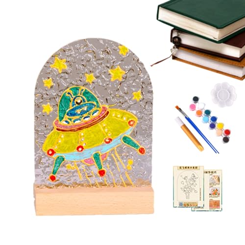 Holdes Leuchtendes Zeichenbrett, DIY-Nachtlicht | Malset auf Teller, handbemalt, für Bastelbrett | Zeichenbrettlampe, Ölgemäldebrett Holdes Leuchtendes Zeichenbrett, DIY-Nachtlicht | Malset auf Teller, handbemalt, für Bastelbrett | Zeichenbrettlampe, Ölgemäldebrett von Holdes