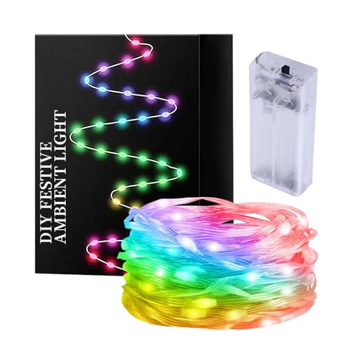 Holdes Lichterkette mit wechselnden Farben, glitzernde LED-Lichter | glitzernde Lichter, wasserdicht, App-Steuerung, intelligente Außenschnur schaltet die Lichter ein Holdes Lichterkette mit wechselnden Farben, glitzernde LED-Lichter | glitzernde Lichter, wasserdicht, App-Steuerung, intelligente Außenschnur schaltet die Lichter ein von Holdes
