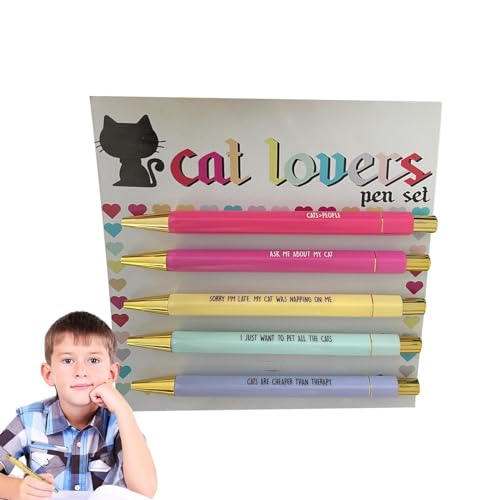 Holdes Lustige Stifte für Kinder,Lustige Stifte für Erwachsene,Leichte Kugelschreiber und Schreibstifte für reibungsloses Schreiben - Kreative schwarze lustige Arbeitsstifte in leuchtenden Farben für von Holdes