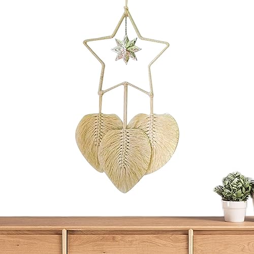Holdes Makramee-Wandkunst, Feder-Boho-Wanddekoration, Feder-Boho-Wanddekoration, Baumwollseil, handgefertigt, böhmische Heimdekoration für Mädchenzimmer, Kinderzimmer Holdes Makramee-Wandkunst, Feder-Boho-Wanddekoration, Feder-Boho-Wanddekoration, Baumwollseil, handgefertigt, böhmische Heimdekoration für Mädchenzimmer, Kinderzimmer von Holdes
