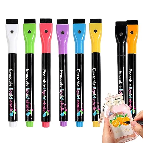 Holdes Marker für Tafeln aus Glas, abwischbar, 8 Marker, fluoreszierend, wasserlöslich, Stift, LED-Licht für verschiedene Farben, ohne Staub Holdes Marker für Tafeln aus Glas, abwischbar, 8 Marker, fluoreszierend, wasserlöslich, Stift, LED-Licht für verschiedene Farben, ohne Staub von Holdes
