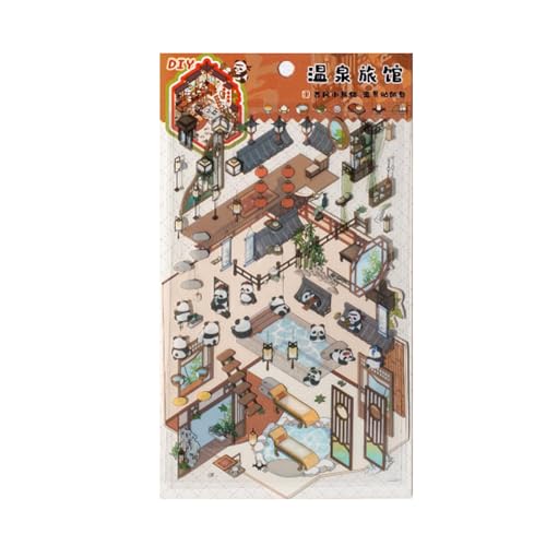 Holdes Miniatur-Szenen-Aufkleber, Miniatur-Haus-Aufkleber, Cartoon-Szenen-Aufkleber, Effekt-Aufkleber, Erstellen Sie Ihre eigenen Bühnenaufkleber, dekorative Computer-Aufkleber von Holdes