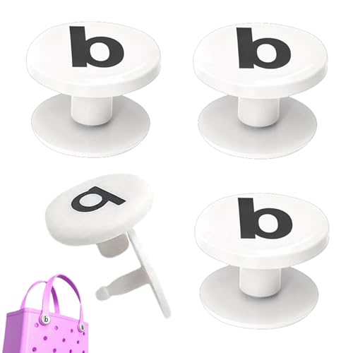 Holdes Nieten für Tasche, Clips für Strandtasche, 4 weiße Ersatznieten für Taschen, Griffeinsatz für Tasche, Strandtaschen-Zubehör für eine einfache Reparatur von Holdes